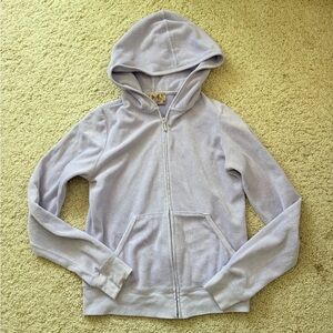 Juicy Couture Y2K jacket sweater hoodie full zip Terry Cloth lavender purple med